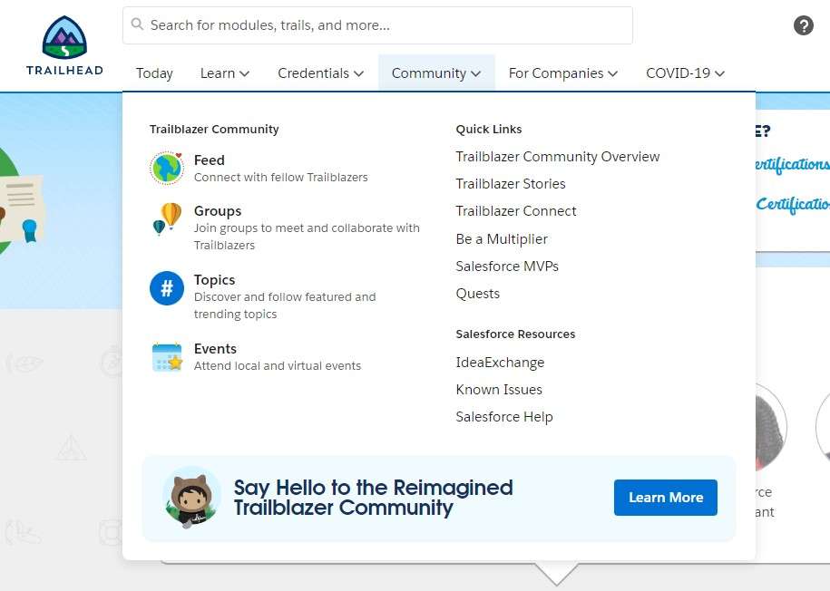 Trailhead Interface Trailhead Interface