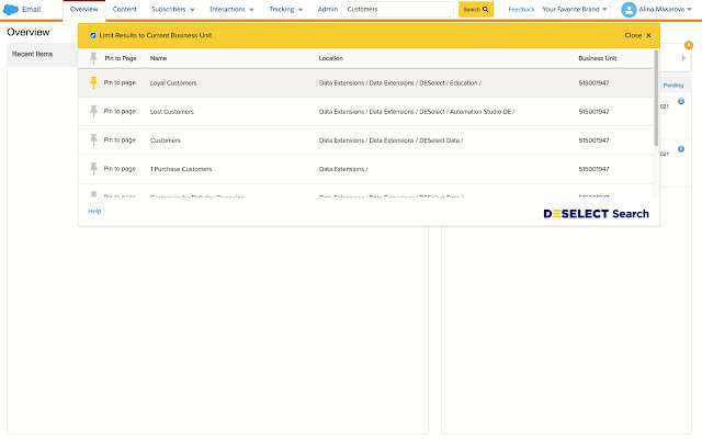 DESelect-Search DESelect-Search
