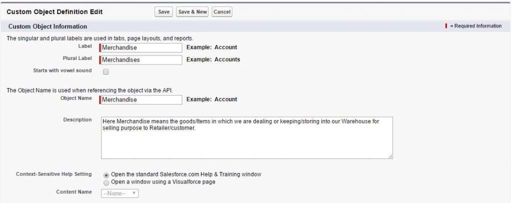 Salesforce Custom Objects Salesforce Custom Objects